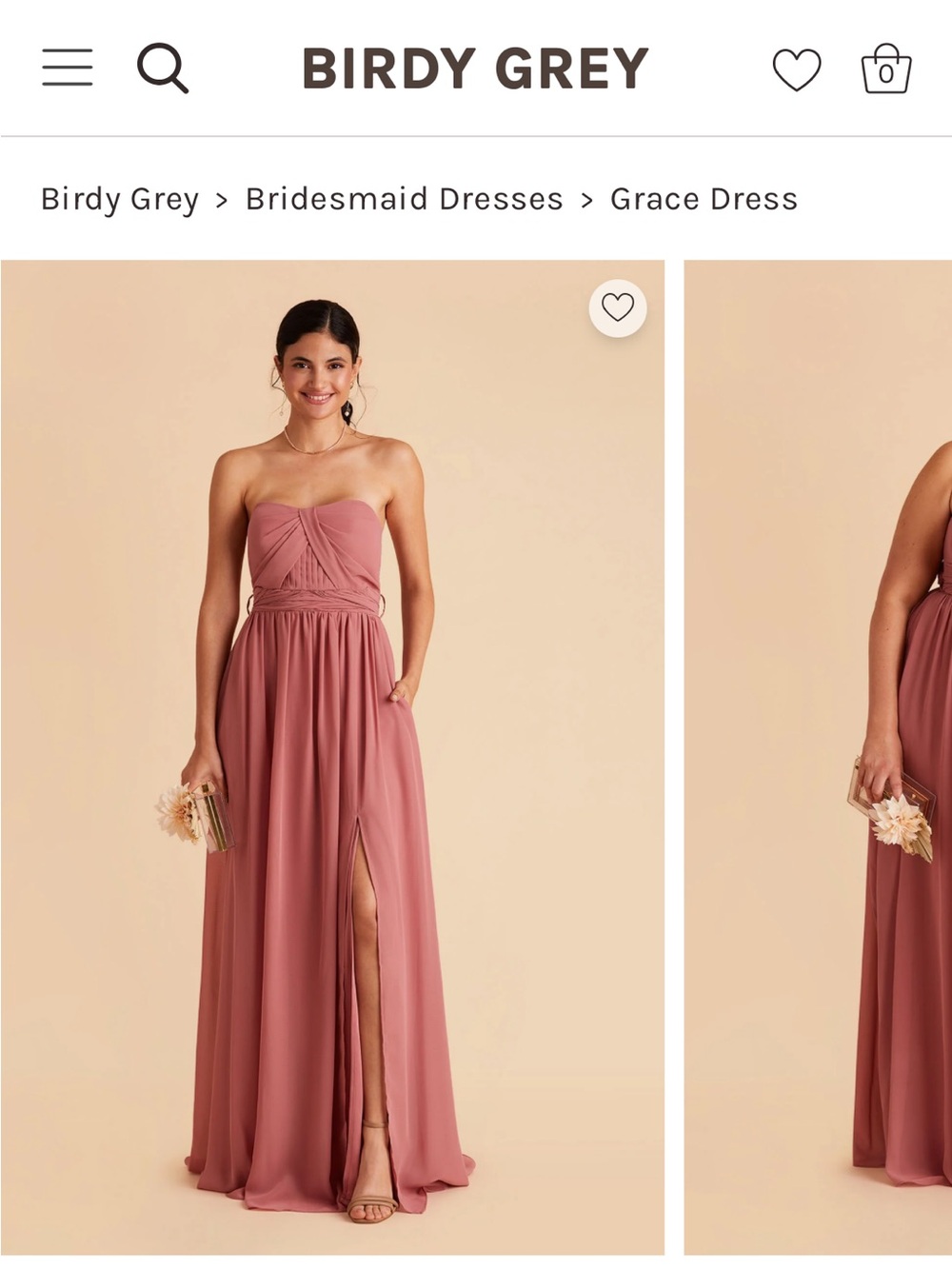 Birdy Grey Strapless Grace Dress in Mulberry